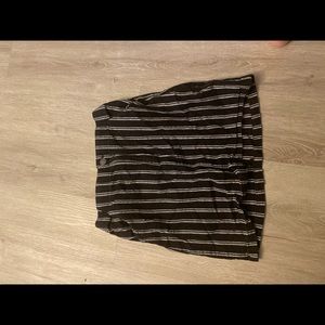 Black and grey striped Hollister Skirt